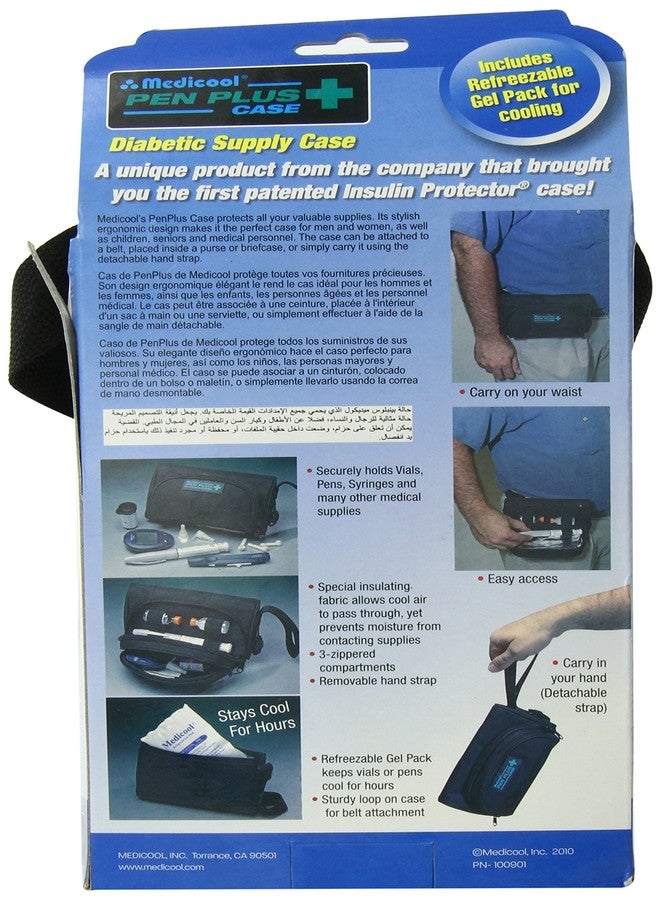 ميديكول قلم ميديكول بلس، حافظة مريحة قابلة للتركيب مع عبوة جل كبيرة لمرضى السكري | قلم بلس أسود - Image 2